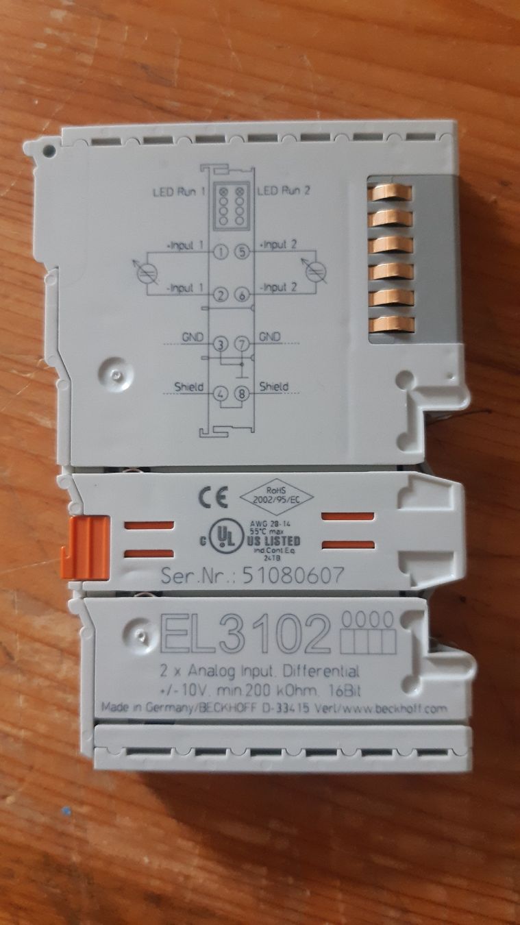 Beckhoff Componenti elettronici: BECKHOFF EL3102 Analog Input Module 2x +/-10V Differential – Nuovo (secondo la descrizione) da Oey venduto da Parkplatzbrocki