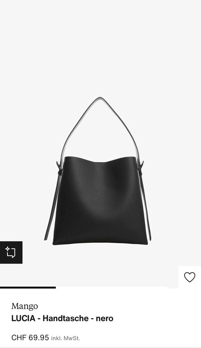 Mango Borse da donna: Schwarze Tasche LUCIA Mango – Nuovo (secondo la descrizione) da Sissach venduto da chschweizer99