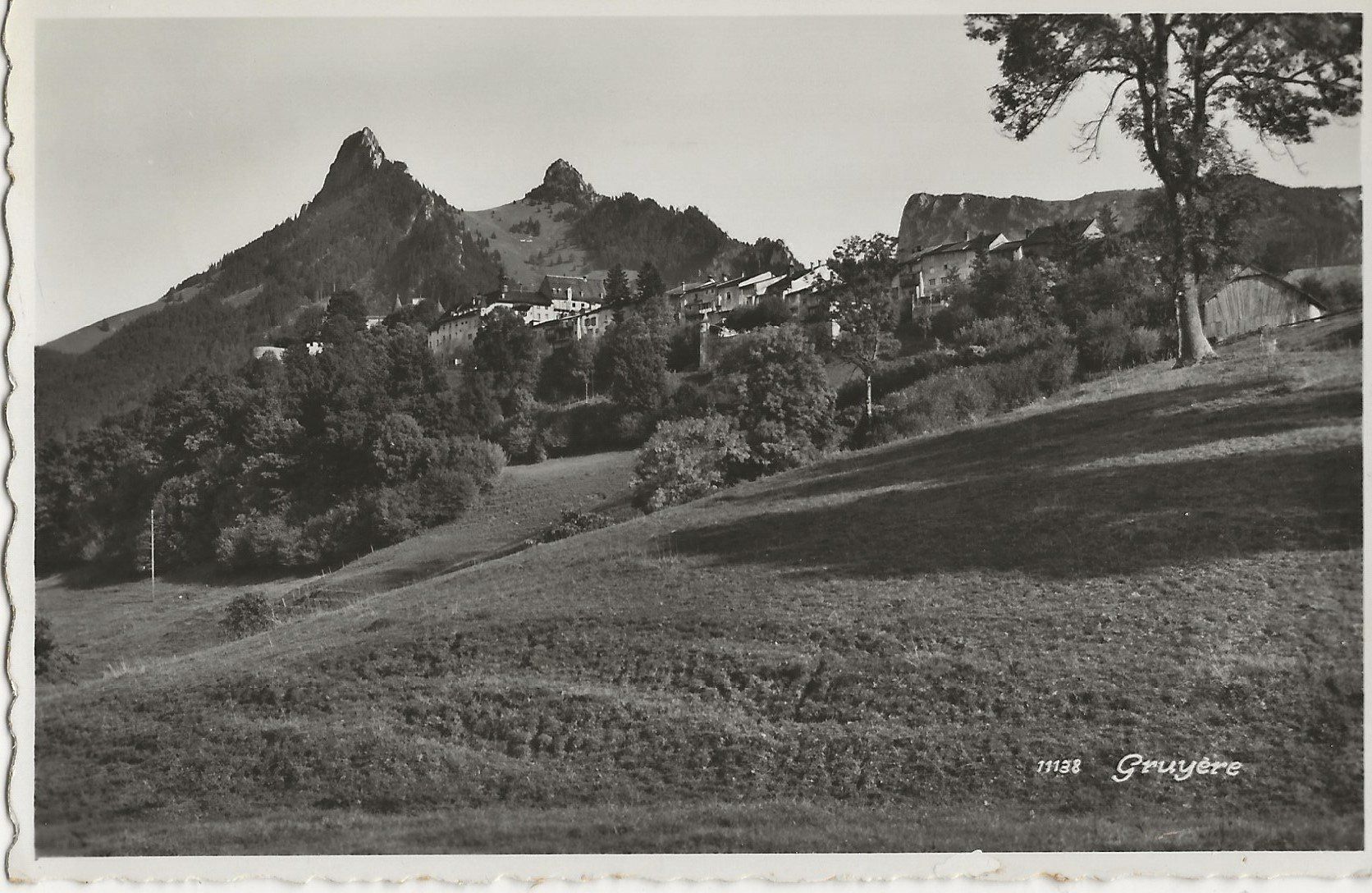 Cartoline postali: Gruyères, 1954 – Usato da Frauenfeld venduto da Merk52