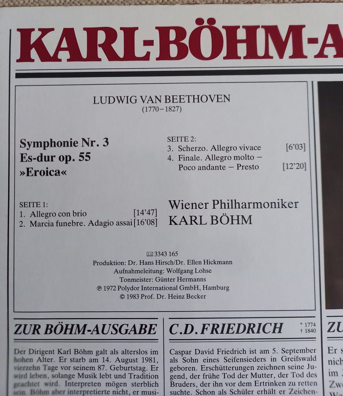 Vinyles: KLASSIK-LP "BEETHOVEN" – D'occasion à Binningen par mar_2jlr 2