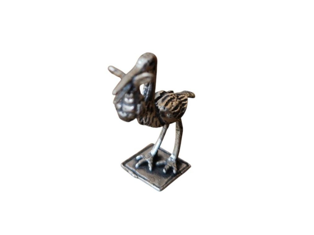 Statuette: Figur Miniatur Silber Storch – Usato da Mörschwil venduto da wunderkiste44 2
