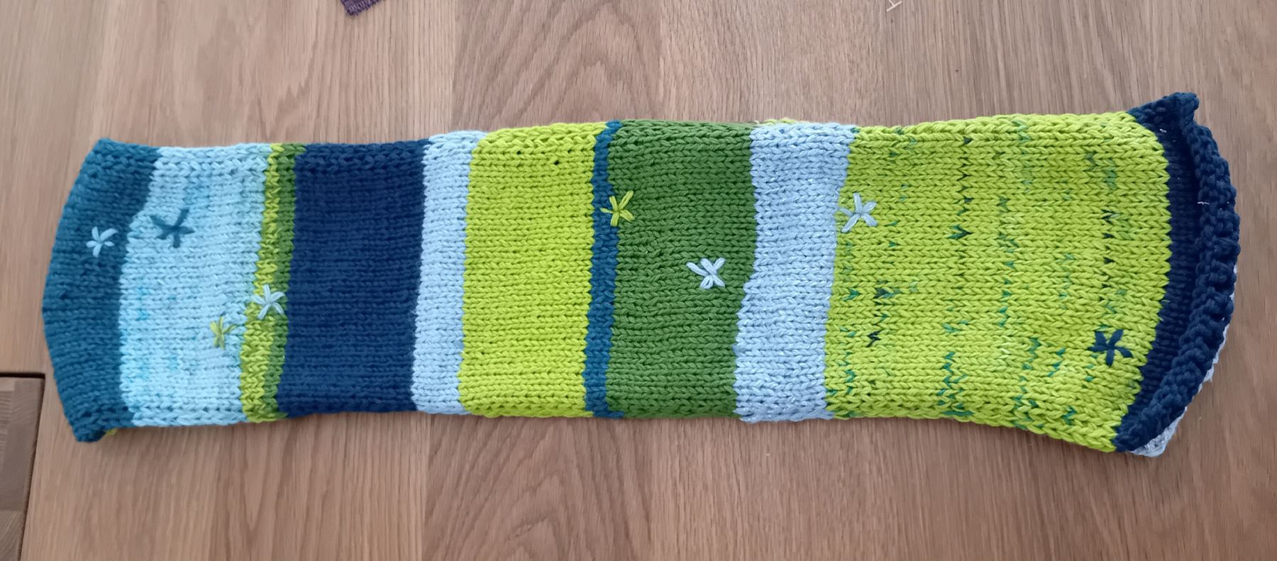 Foulards, Tücher & Schals: Gestrickter Schal bunt gestreift neu – Neu (gemäss Beschreibung) aus Burgdorf von carodesign1 1