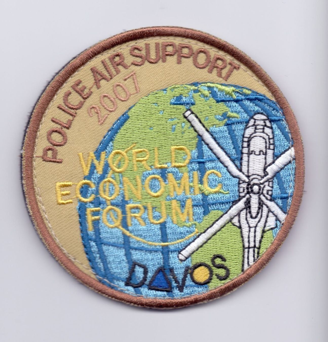 Swiss Placchette & Badge: WEF WORLD ECONOMIC FORUM DAVOS POLICE – Nuovo e nell'imballaggio originale da Koblenz venduto da Himmelsreiter