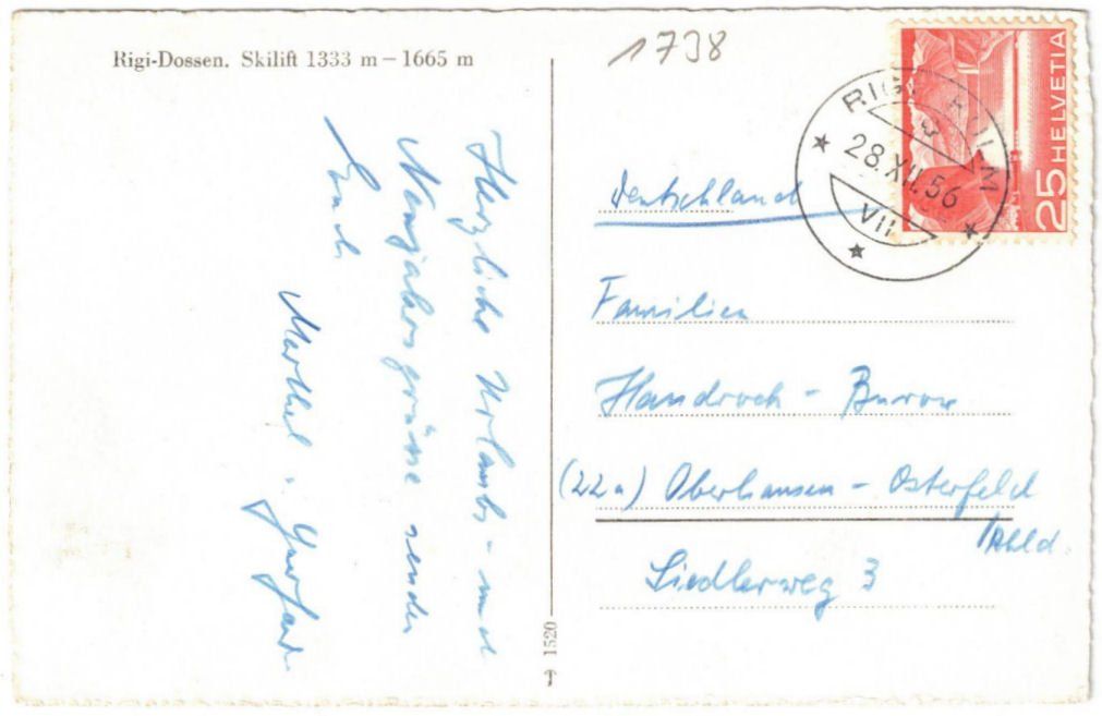 Cartes postales: Rigi - Skilift Dossen – D'occasion à Binningen par Mountainrider 1