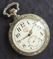 Grosse Eisenbahn Roskopf Taschenuhr 1900,  "Messaggero"