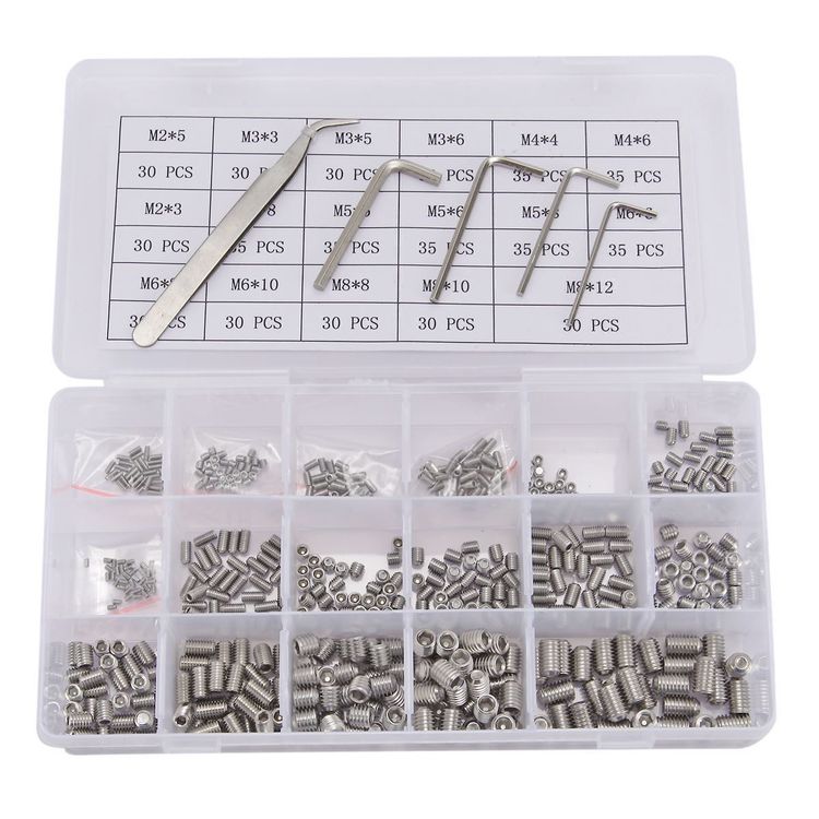 540-tlg Madenschrauben Edelstahl Set 1