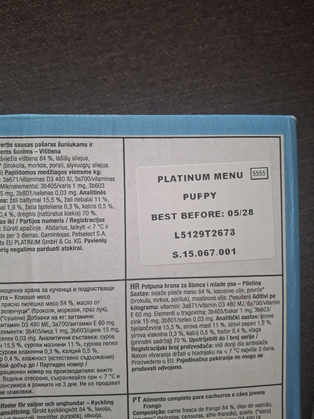 Mangimi: PLATINUM MENU Puppy Chicken Nassfutter 14x375g – Nuovo e nell'imballaggio originale da Langenthal venduto da Coopkiste 3
