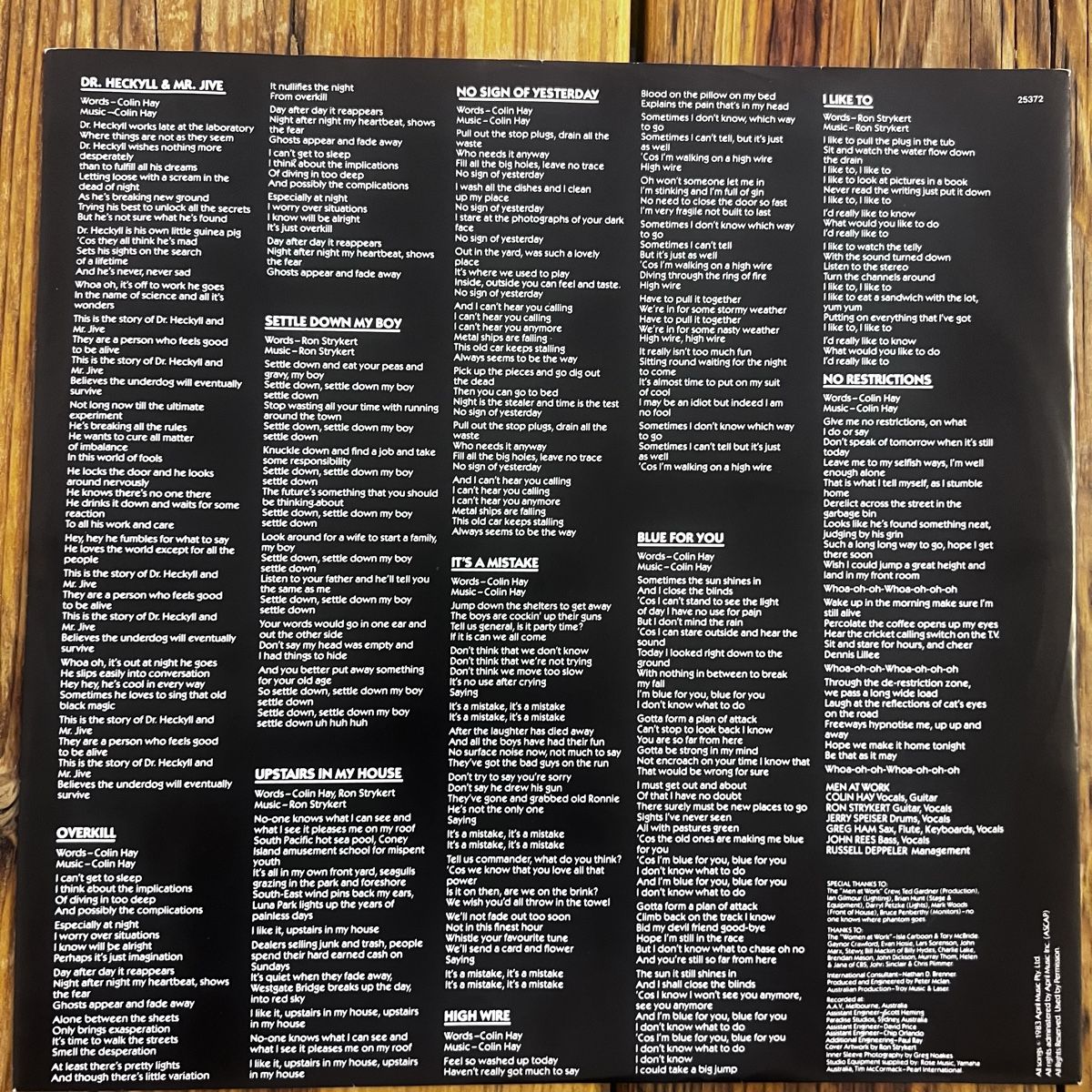 Schallplatten: Men At Work Cargo - LP Vinyl – Gebraucht aus Umiken von mar_p7n9 3