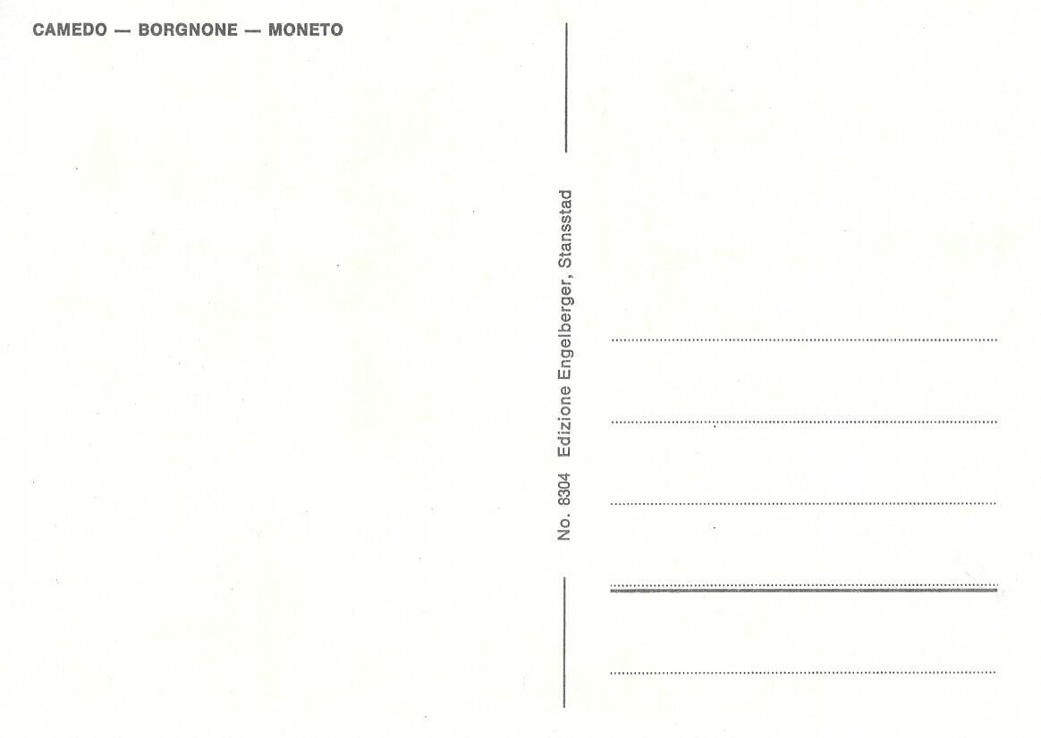 Cartoline postali: ASK Tessin Centovalli, Camedo, Borgnone, Moneto – Usato da Kloten venduto da Kloetip 1