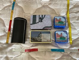5 Blechdose mit Deckel, Teedosen, Vorratsdosen, Metall