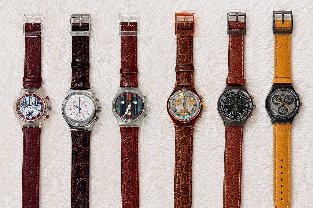Orologi: Swatch Braun Grün Set + Collector Box – Usato da Uster venduto da barkingarky01 1