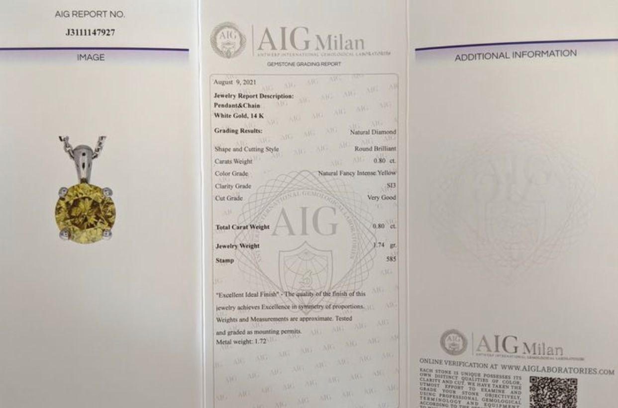 Pietre preziose: 0.8 kt Fancy intensive Yellow Diamant – Nuovo e nell'imballaggio originale da Baar venduto da HerrDerDrachen 3