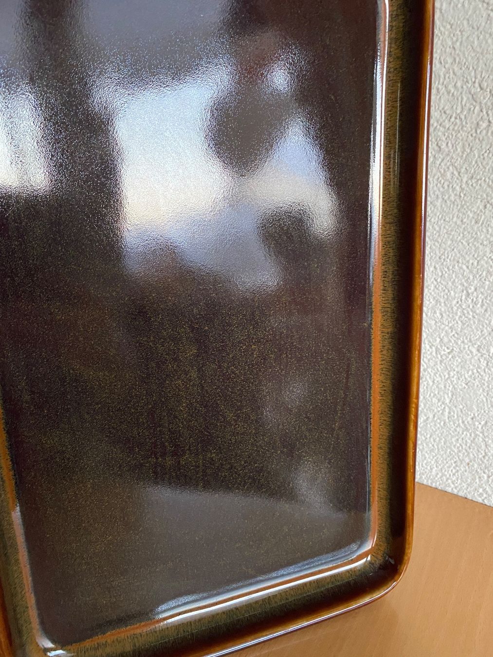 Servierplatten: Grosse flache Ofenform Langenthal Rubin braun glänzend – Gebraucht aus Schwarzenburg von Michellu 8