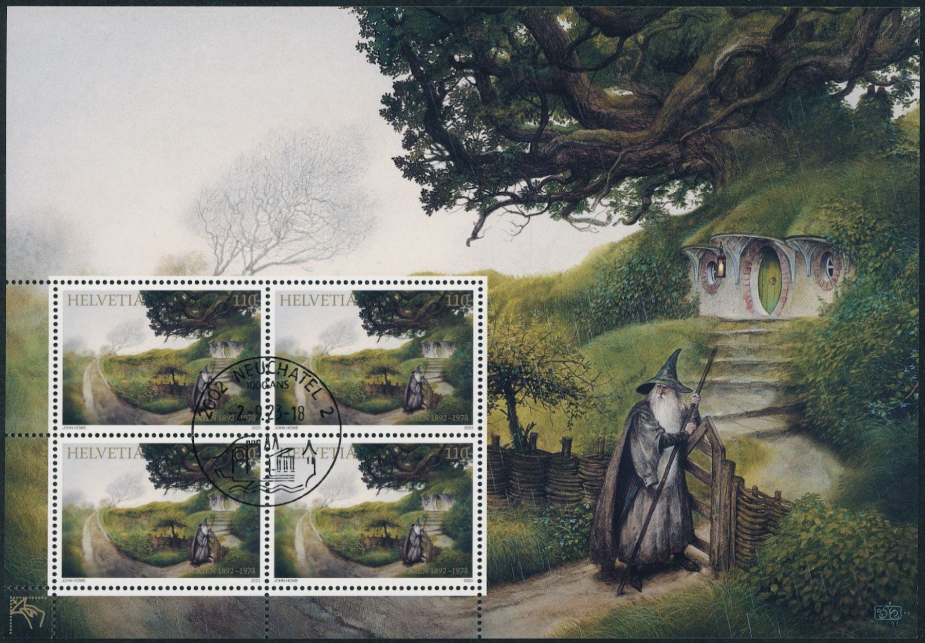Alle Briefmarken: 2023 - Tolkien - Spezialbogen - Ersttag Stempel ET – Gebraucht aus Schindellegi von leecollect 1