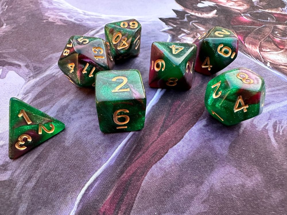 WBZOWRB 7-teiliges D&D Würfel Set Blau - Polyedrische Würfel Für Rollenspiele