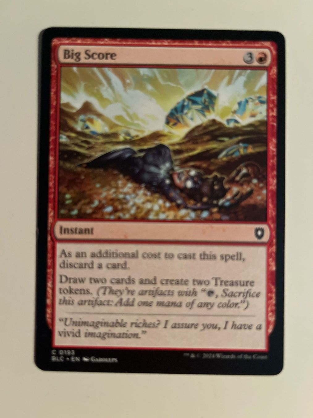 Magic The Gathering Carte collezionabili: 1 x Big Score - Magic: The Gathering - MtG – Usato da Kriens venduto da Shadi1980