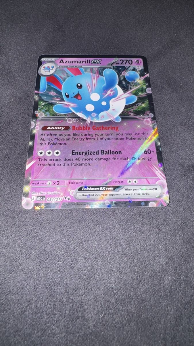 Pokémon Carte collezionabili: Azumarill EX - 084/217 - EN – Nuovo (secondo la descrizione) da Turbenthal venduto da PHANTOMVAULT