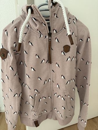 Naketano Kapuzenpullover Damen Grösse M Vögelprint gebraucht