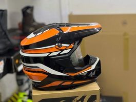 Casco motocross Z1R F.I Flank mips nero arancio S
