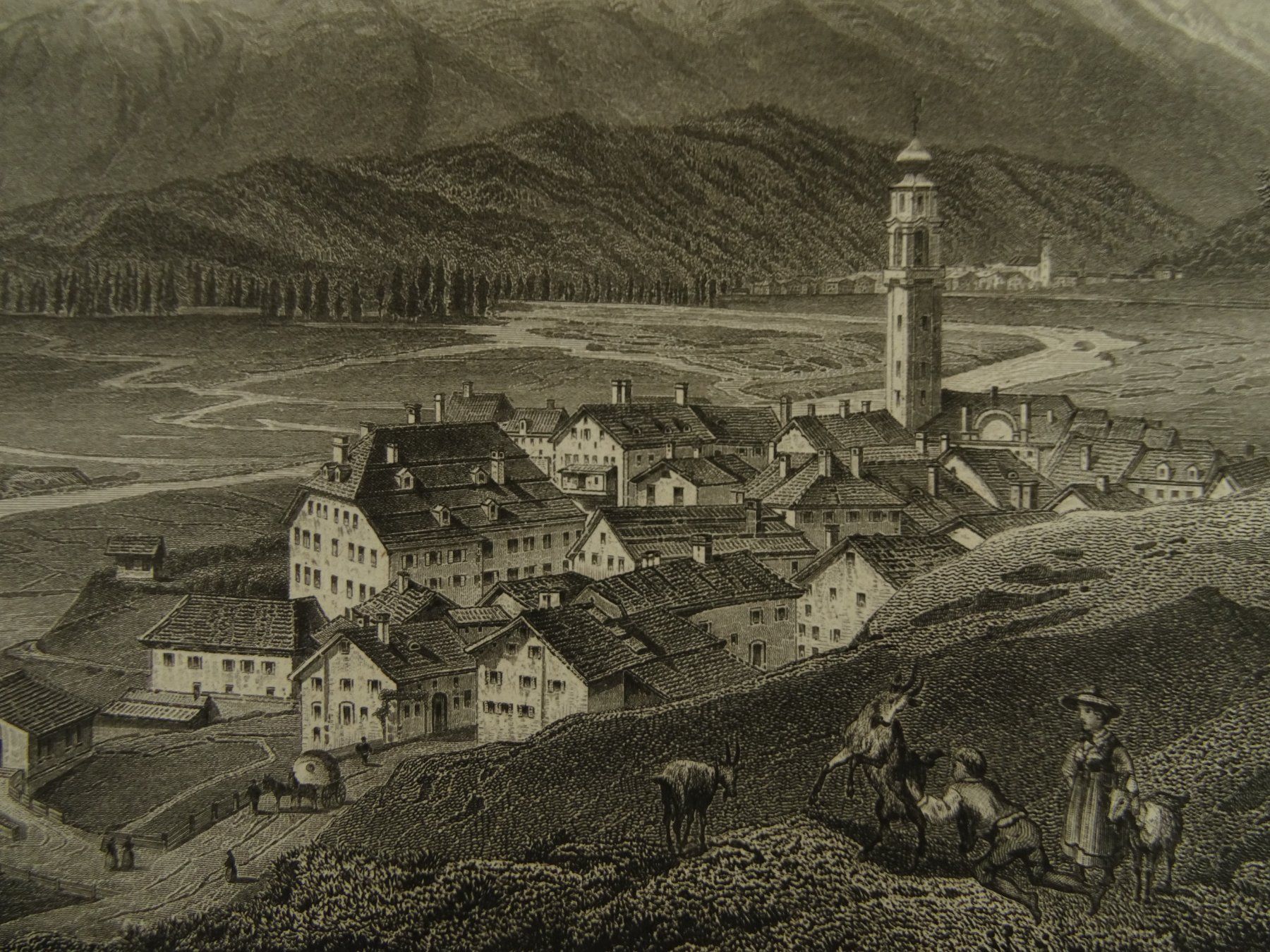 Incisioni: SAMADEN, STAHLSTICH NACH ROHBOCK 1870 – Usato da Grüningen venduto da Kartensammler 7