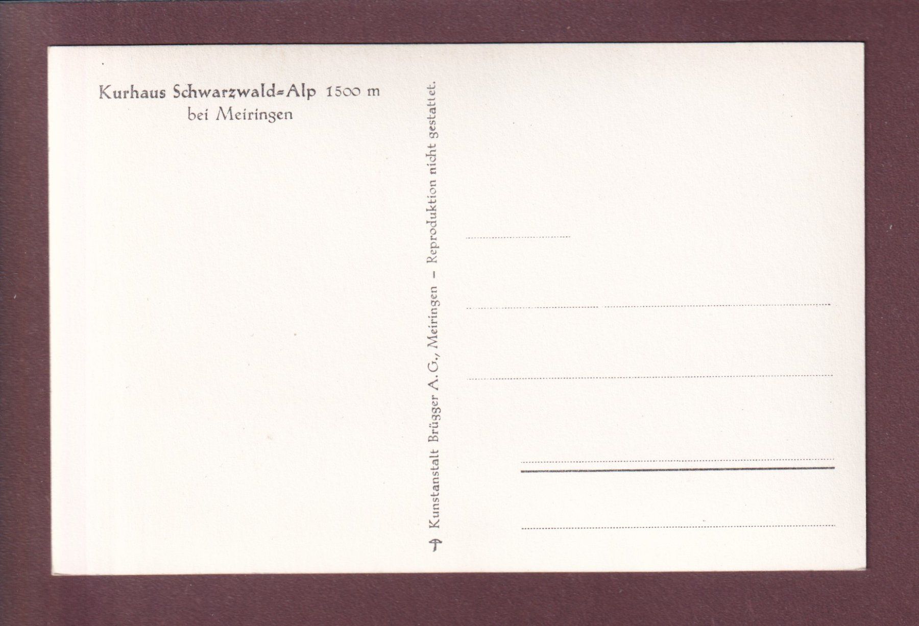Cartoline postali: Skigebiet SCHWARZWALD-ALP - Grosse Scheidegg – Usato da Pully venduto da nicecards 1