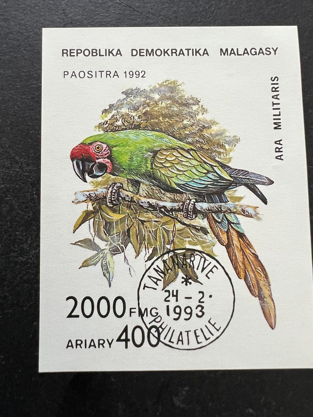 Tutti i francobolli: Madagascar - Birds -  1992 Block gest.  (E223) – Usato da Hinwil venduto da Sidi4