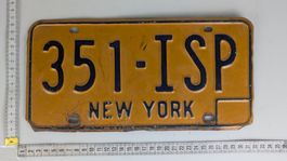 Altes New York Auto Nummernschild 351-ISP, Sammlerstück!