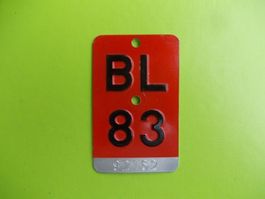 Velonummer / Fahrradnummer  BL 83