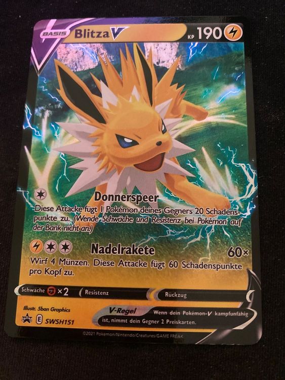 Pokemonkarte Blitza V (Neu (gemäss Beschreibung)) in Stadel für CHF 7 ...