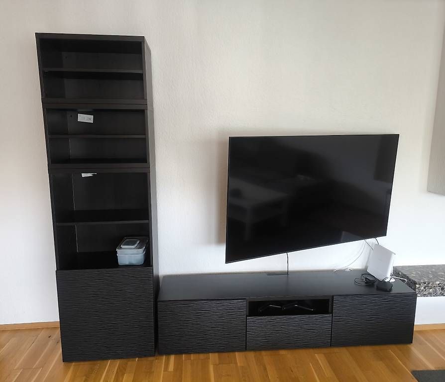 Ikea Mobili TV: IKEA BESTÅ Wohnwand  Schwarz – Usato da Gümligen venduto da Shev