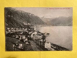 AK  887  Montreux - Territet et  la Dent du Midi,  1910