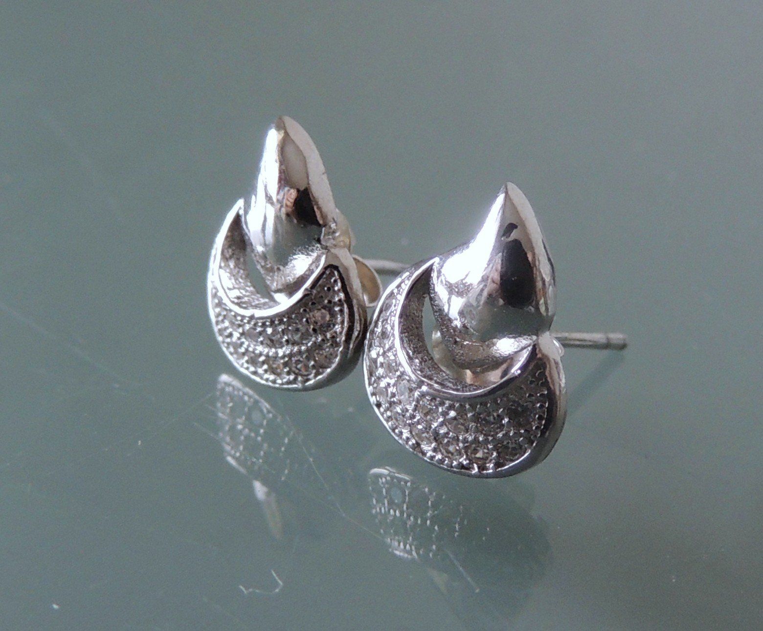 Orecchini pendenti & Orecchini a lobo: Silber 925 Ohrstecker mit Zirkonias – Nuovo (secondo la descrizione) da Waldenburg venduto da schaller707 1
