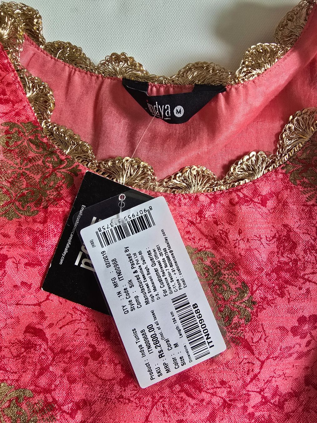 Tuniken: Robe longue soie indien, taille 38 - Élégante et unique – Neu und originalverpackt aus Pully von Kadiyac 6