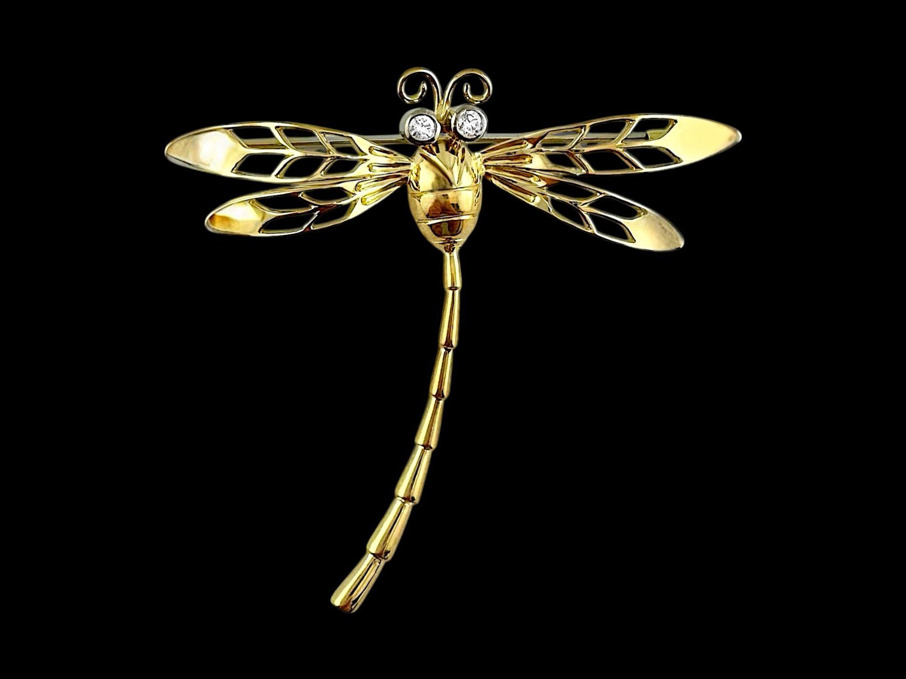 Spille & Fermagli: Elegante Libellen - Brosche mit Brillanten – Usato da Zuzwil SG venduto da artimmo 3