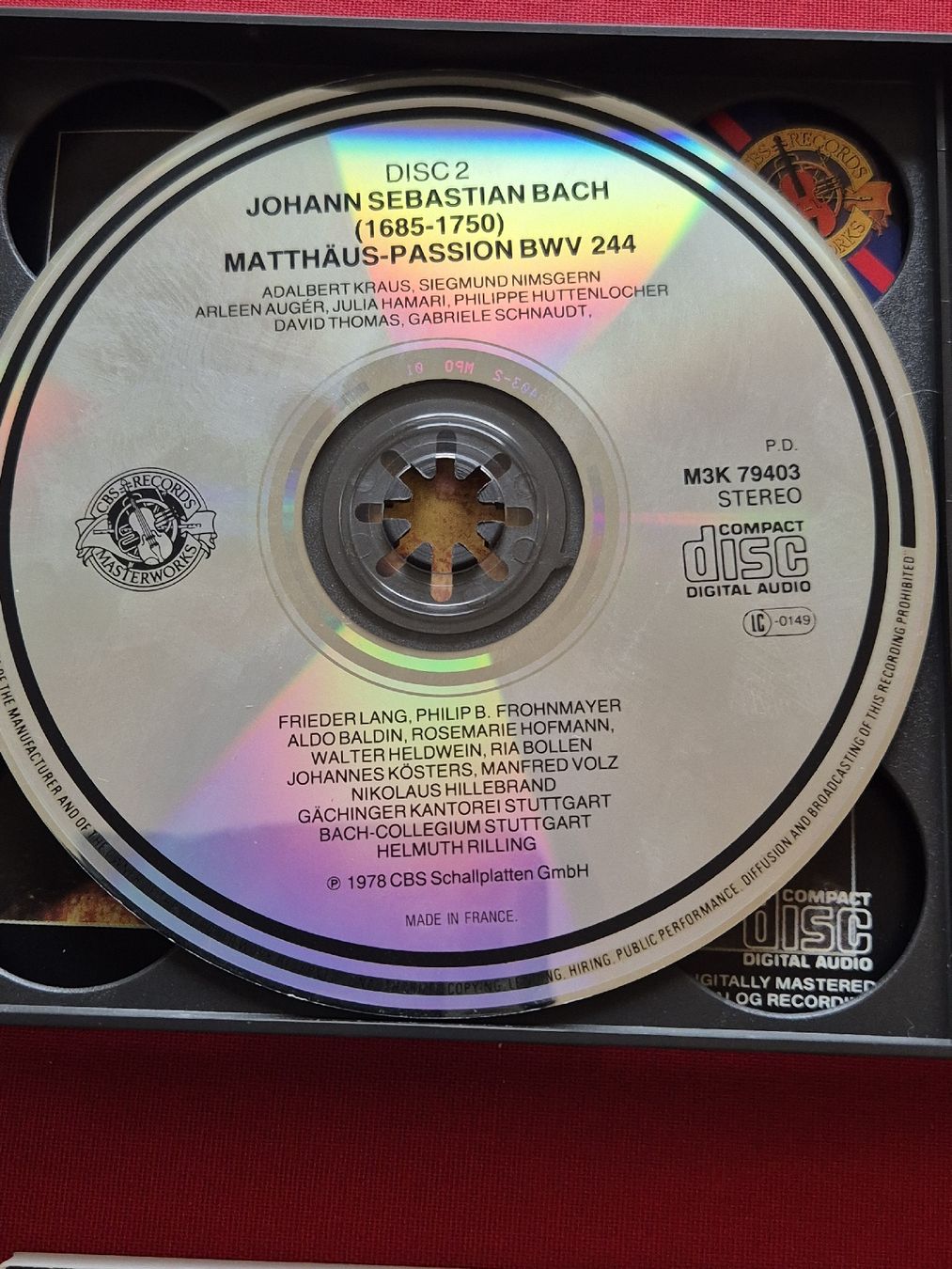 CD: J.S. Bach Matthäus-Passion Helmuth Rilling 3-CD Set – Usato da Frenkendorf venduto da naibaf01 7