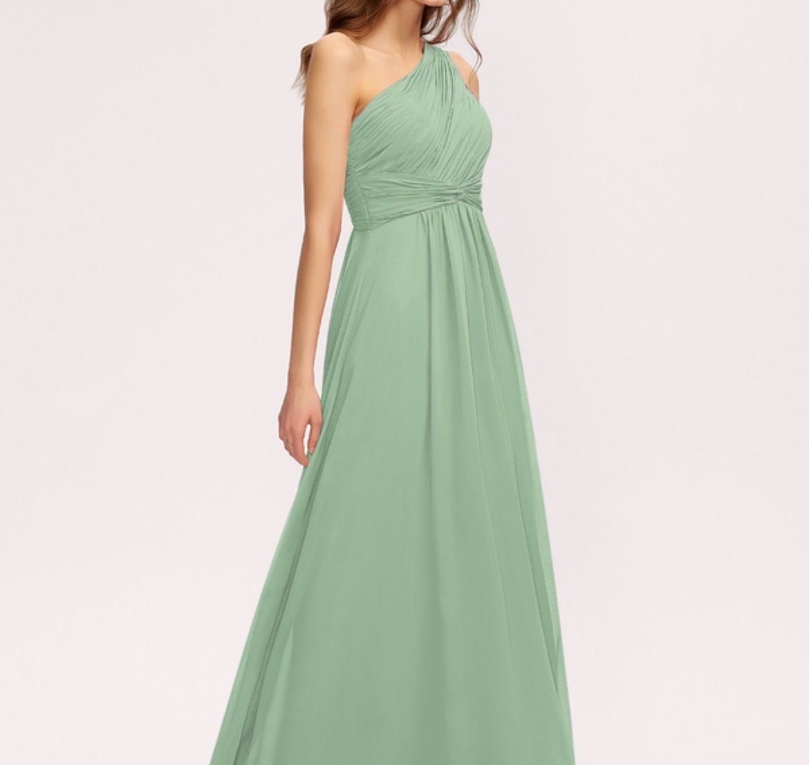 Vestiti: Abendkleid One-Shoulder hellgrün lang XL – Usato da Rüti ZH venduto da moonyy 3