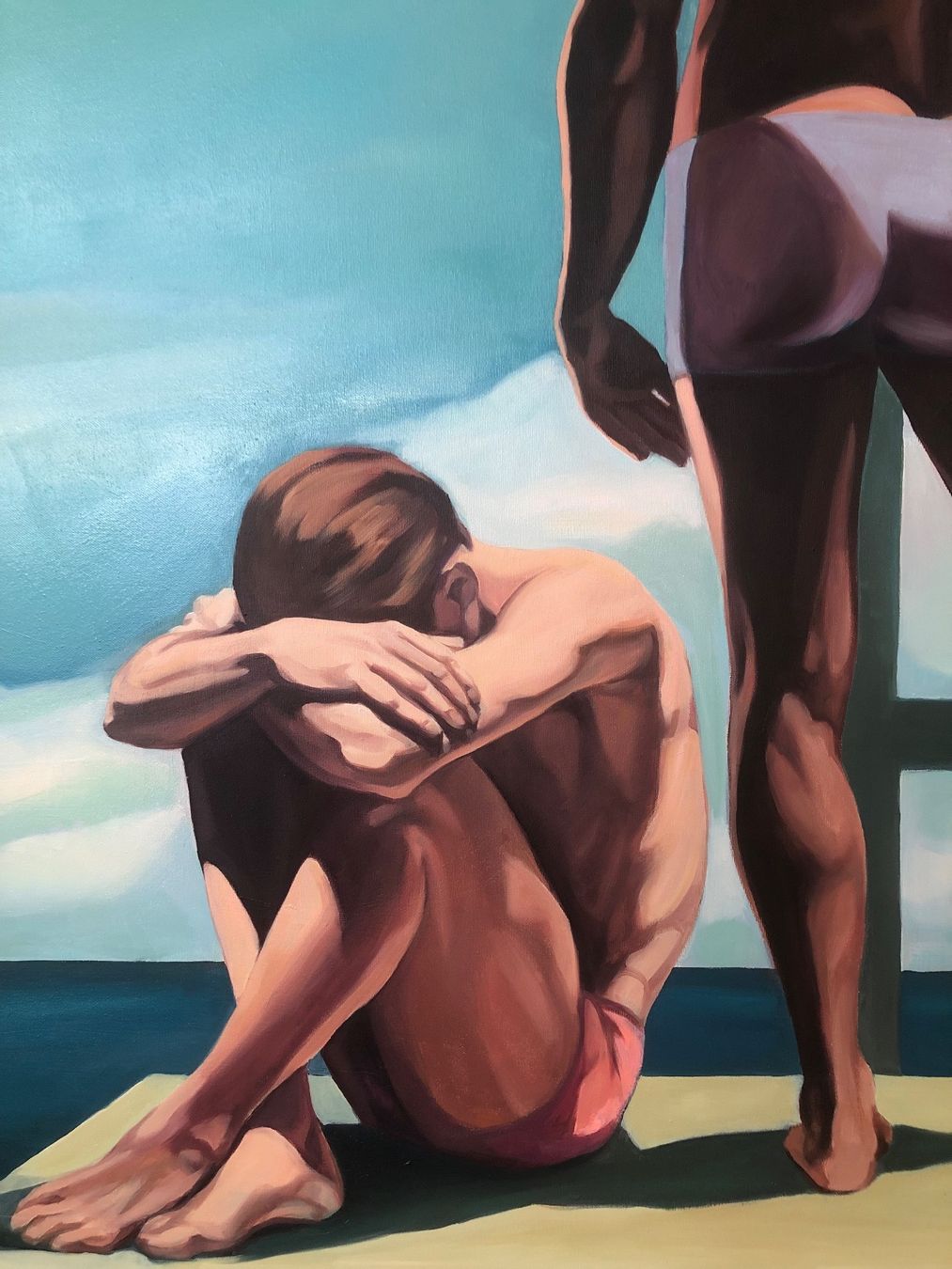 Gemälde: L'echelle - Öl auf Leinwand - Orginalbild - 135 x 95 cm – Gebraucht aus Wollerau von stormhunter 3