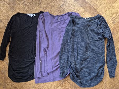 Lot de 3 hauts de grossesse manches longues taille M