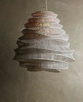 Lampe Rattan Lampenschirm Beleuchtung Hängelampe Rattanlampe