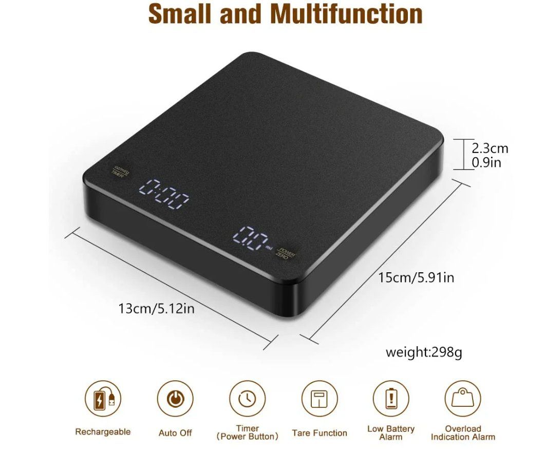 Laborzubehör: Digitale Kaffeewaage mit Timer & USB, 3kg/0,1g, LED-Display – Neu und originalverpackt aus Genève von Anna-38 4