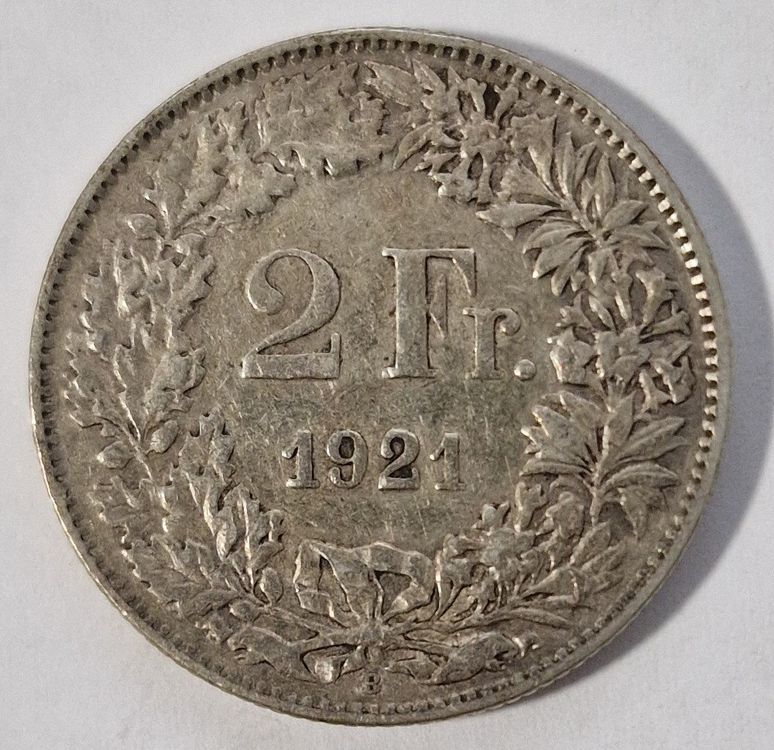 Tutti le monete: 2 Franken 1921 Schweiz Silber – Usato da Mitlödi venduto da Raphy1996