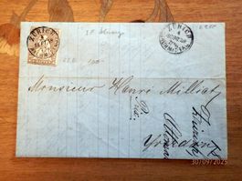 Strubelbrief, ZNr.22D, nach Yverdon, Voll-Ꙩ Zürich 4.Sept.58
