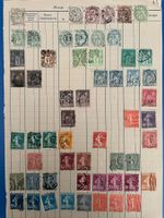 uralte Sammlung Briefmarken Frankreich