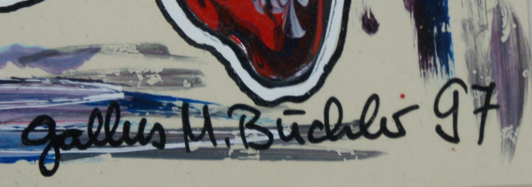 Dipinti: Büchler Gallus M., Art Brut, Ölbild, Huhn oder ... – Usato da St. Gallen venduto da BlauesKreuzSG-App 2