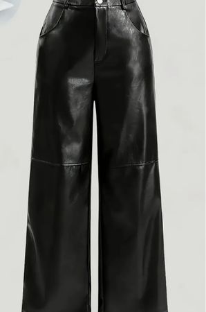 Chic Pantaloni di similpelle-tg L-unisex-nuovo