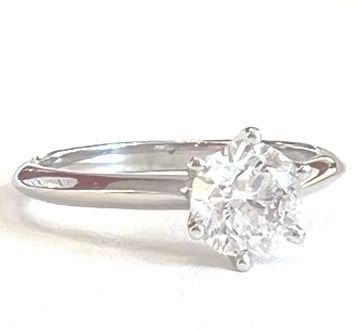 Anelli: 1.00ct. D/SI Einkaräter Solitärring, Weissgold: LP 11.500,- – Nuovo e nell'imballaggio originale da Zürich venduto da juwelier-damken