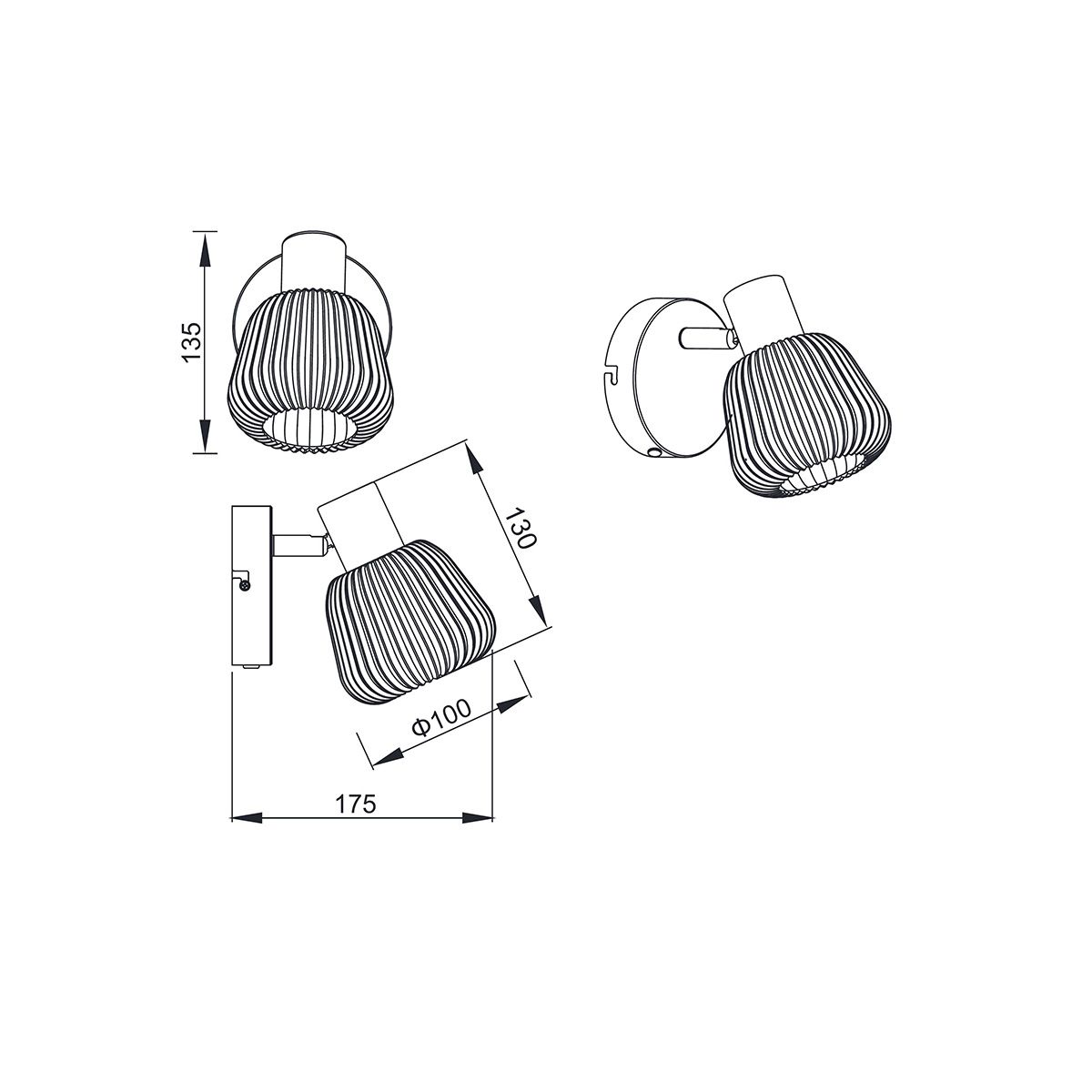 Lampade: Strahler, Glasschirm, Metall, 18 cm Höhe – Nuovo (secondo la descrizione) da Kreuzlingen venduto da Smart-Light 7