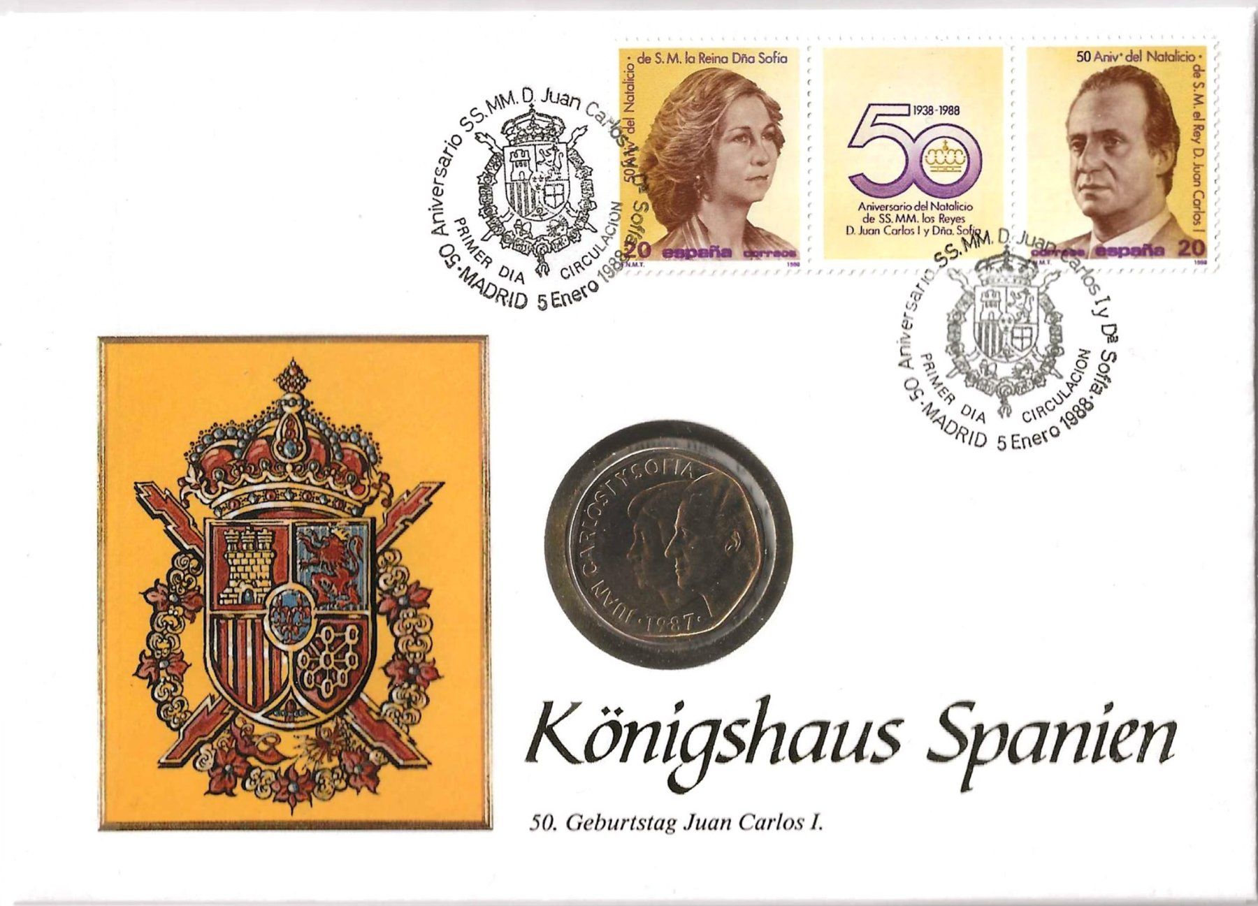 Alle Münzen: Münzbrief Spanien 1999 – Gebraucht aus Zürich von Philacat11