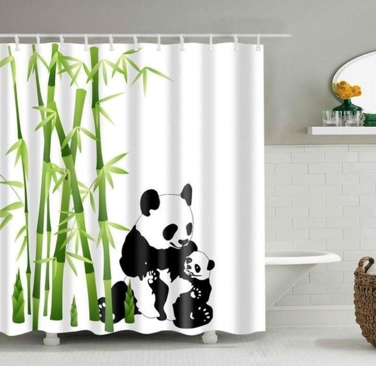 NEU Duschvorhang Bambus Panda - 180x180cm (Neu und originalverpackt) in  Wittenbach fr CHF 14.9  mit Lieferung auf Ricardo kaufen