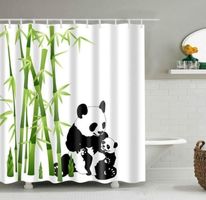 🎯NEU Duschvorhang Bambus Panda - 180x180cm